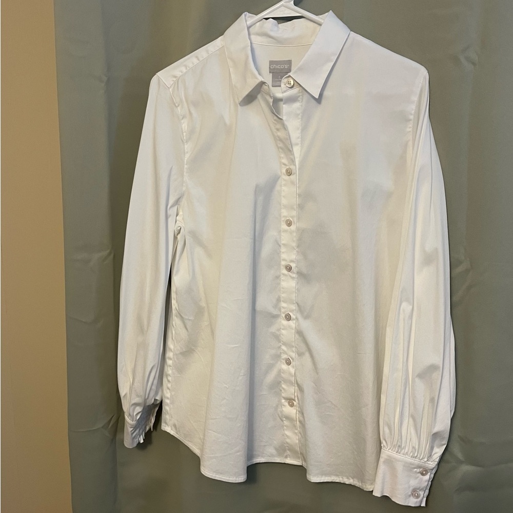 Chico's Classic White Button-Down - image 1